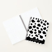 Afdrukken van koe, Koeien, zwart-wit, Jouw naam Notitieboek (Binnen)