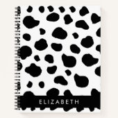 Afdrukken van koe, Koeien, zwart-wit, Jouw naam Notitieboek (Voorkant)