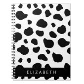 Afdrukken van koe, Koeien, zwart-wit, Jouw naam Notitieboek (Voorkant)