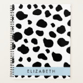 Afdrukken van koe, Koeien, zwart-wit, Jouw naam Planner (Voorkant)