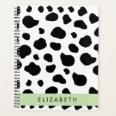 Afdrukken van koe, Koeien, zwart-wit, Jouw naam Planner (Voorkant)