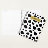 Afdrukken van koe, Koeien, zwart-wit, Jouw naam Planner (Display)