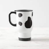 Afdrukken van koe, Koeien, zwart-wit, Jouw naam Reisbeker (Links)