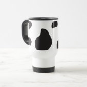 Afdrukken van koe, Koeien, zwart-wit, Jouw naam Reisbeker (Voorkant links)