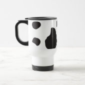 Afdrukken van koe, Koeien, zwart-wit, Jouw naam Reisbeker (Links)