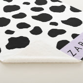 Afdrukken van koe, Koeien, zwart-wit, Jouw naam Sherpa Deken (3/4)