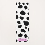 Afdrukken van koe, Koeien, zwart-wit, Jouw naam Yogamat (Voorkant)