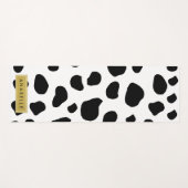 Afdrukken van koe, Koeien, zwart-wit, Jouw naam Yogamat (Voorkant (horizontaal))