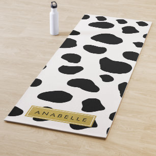 Afdrukken van koe, Koeien, zwart-wit, Jouw naam Yogamat