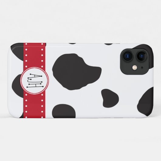 Afdrukken van koe, Koeien, zwart-wit, monogram Case-Mate iPhone Case (Achterkant (horizontaal))