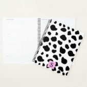 Afdrukken van koe, Koeien, zwart-wit, monogram Planner (Display)