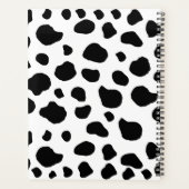 Afdrukken van koe, Koeien, zwart-wit, monogram Planner (Achterkant)