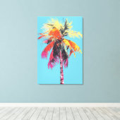 Afdrukken van kokosnootboom met hemelachtergrond (Insitu (Houten vloer))