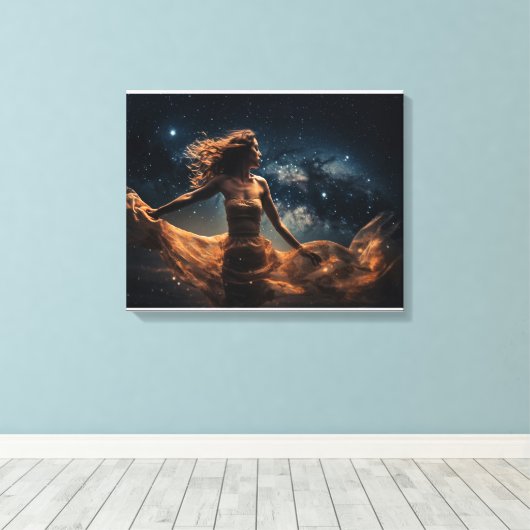 Afdrukken van kosmische godin (Insitu (Houten vloer))