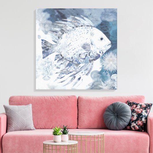 Afdrukken van kustboho Fish Canvas (Insitu (Woonkamer))