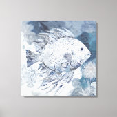 Afdrukken van kustboho Fish Canvas (Voorkant)