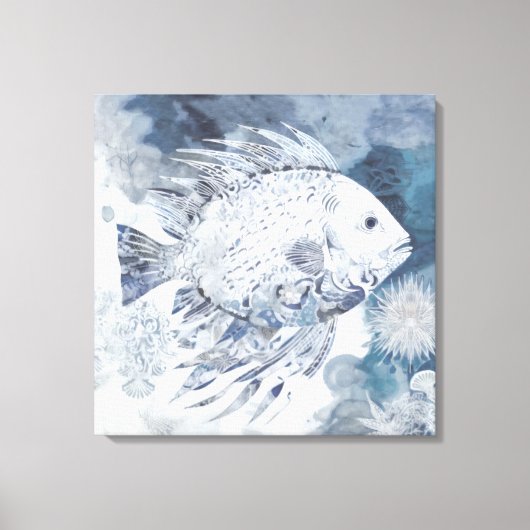 Afdrukken van kustboho Fish Canvas (Voorkant)