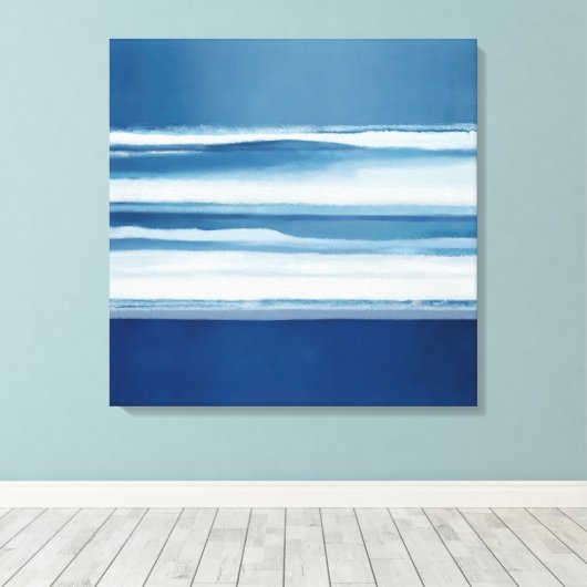 Afdrukken van kustCanvas Abstract Ocean (Insitu (Houten vloer))