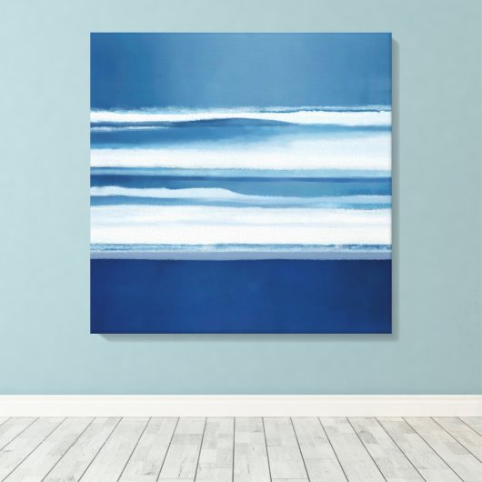 Afdrukken van kustCanvas Abstract Ocean (Insitu (Houten vloer))