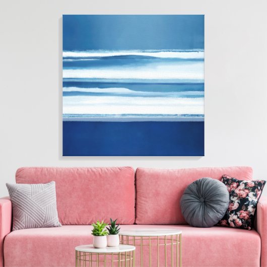 Afdrukken van kustCanvas Abstract Ocean (Insitu (Woonkamer))