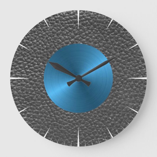 Afdrukken van leder en blauw staal grote klok (Voorkant)