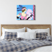 Afdrukken van legant Lady2-canvas (Insitu (Slaapkamer))