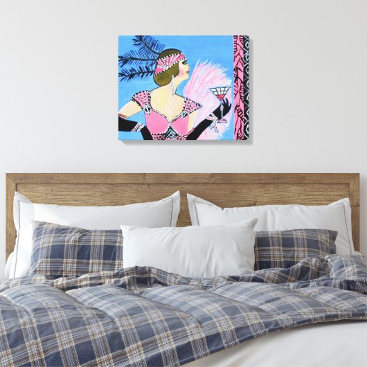 Afdrukken van legant Lady2-canvas (Insitu (Slaapkamer))
