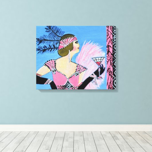 Afdrukken van legant Lady2-canvas (Insitu (Houten vloer))