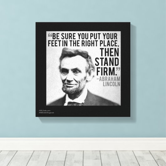 Afdrukken van Lincoln- en Standaard-Quote-canvas (Insitu (Houten vloer))