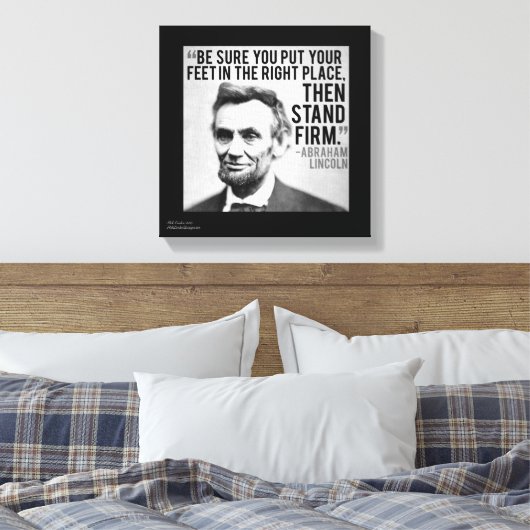 Afdrukken van Lincoln- en Standaard-Quote-canvas (Insitu (Slaapkamer))