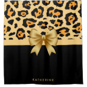 Afdrukken van lint en luipaard douchegordijn (Voorkant)