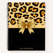 Afdrukken van lint en luipaard notitieboek (Voorkant)
