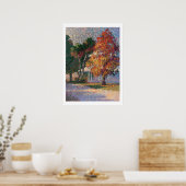 Afdrukken van mantel- en palmbomen poster (Keuken)