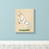 Afdrukken van mechanische Unicorn Canvas (Insitu (Houten vloer))