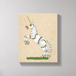 Afdrukken van mechanische Unicorn Canvas
