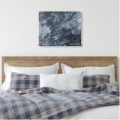 Afdrukken van Meteor Shower Red Heart Stretted Can (Insitu (Slaapkamer))