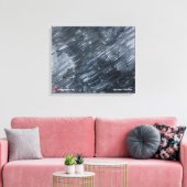 Afdrukken van Meteor Shower Red Heart Stretted Can (Insitu (Woonkamer))