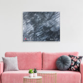 Afdrukken van Meteor Shower Red Heart Stretted Can (Insitu (Woonkamer))