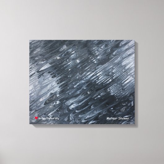 Afdrukken van Meteor Shower Red Heart Stretted Can (Voorkant)