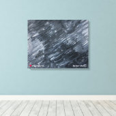 Afdrukken van Meteor Shower Red Heart Stretted Can (Insitu (Houten vloer))