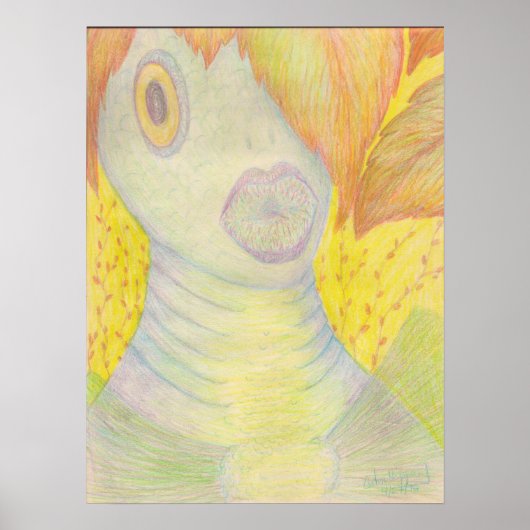 Afdrukken van "Mijn Zeemeermin" Canvas Poster (Voorkant)