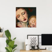 Afdrukken van moeder- en onderpanddoek poster (Thuiskantoor)