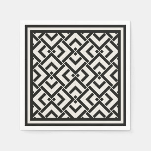 Afdrukken van monochrome kunstdeco servet