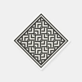 Afdrukken van monochrome kunstdeco servet (Hoek)