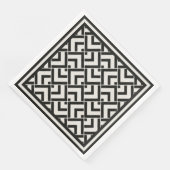 Afdrukken van monochrome kunstdeco servet (Hoek)