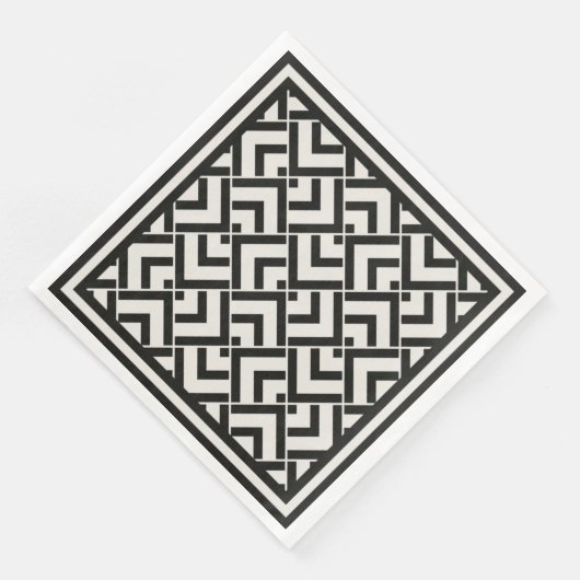 Afdrukken van monochrome kunstdeco servet (Hoek)