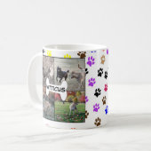 Afdrukken van monogram tekening monogram onderpet  koffiemok (Voorkant links)