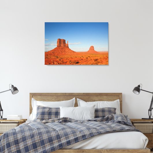 Afdrukken van Monument Valley Canvas (Insitu (Slaapkamer))