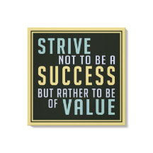 Afdrukken van Motivatie canvas met succes en waard