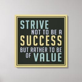 Afdrukken van Motivatie canvas met succes en waard